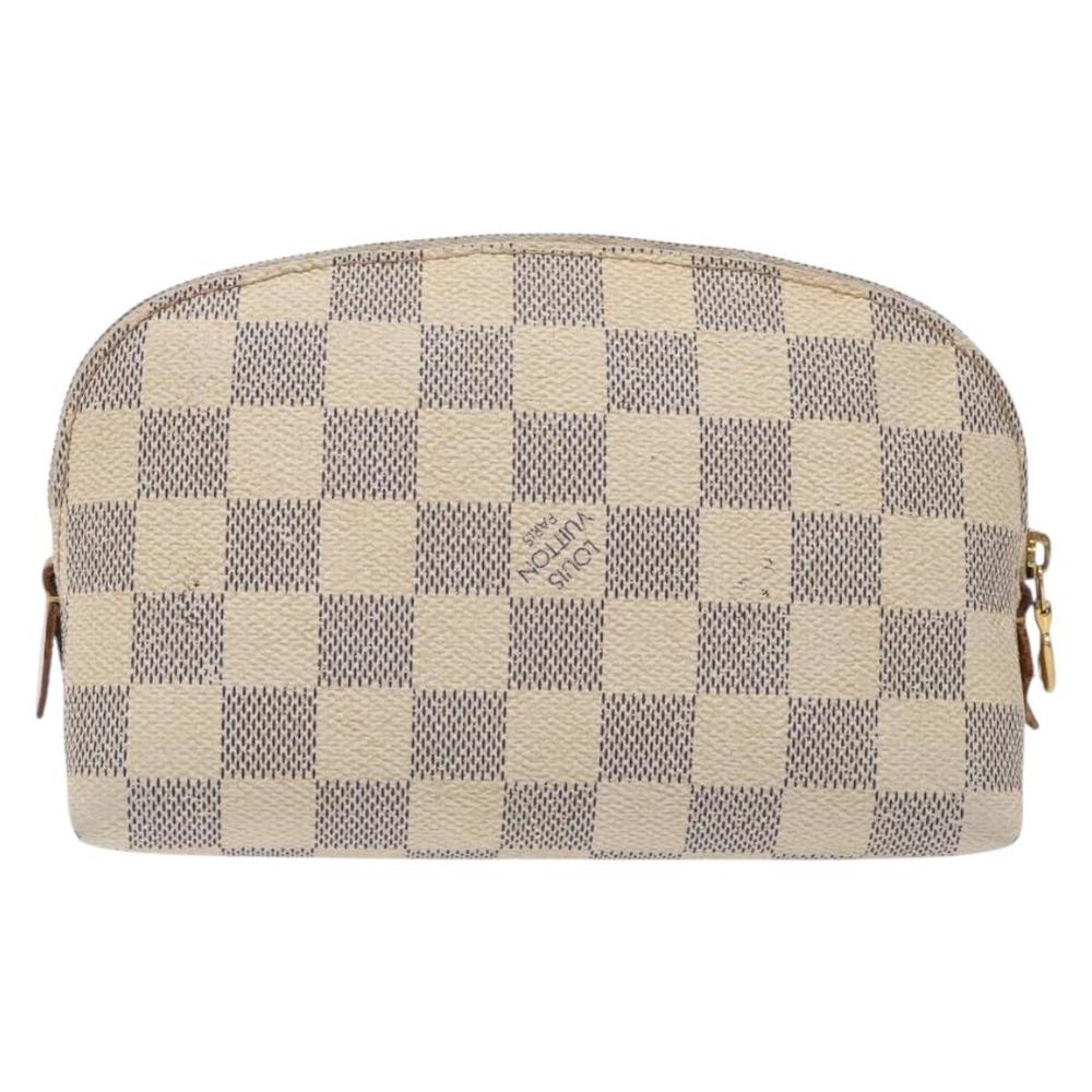 LOUIS VUITTON Damier Azur Pochette Cosmetic PM Pouch N60024 LV Auth 133169 - Picture 2 of 16